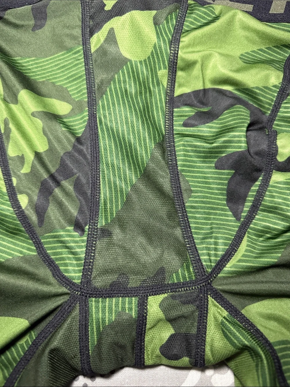 Nike Pro Camouflage Compression Tights Green Black Men's Size Medium